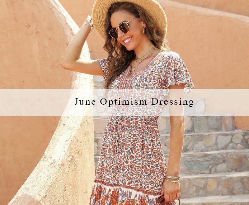 floral waisted summer midi dress